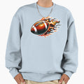 Football Fire Sweatshirt - Unique Graphic Men Women - T-Shirt, Sweatshirt, Hoodie