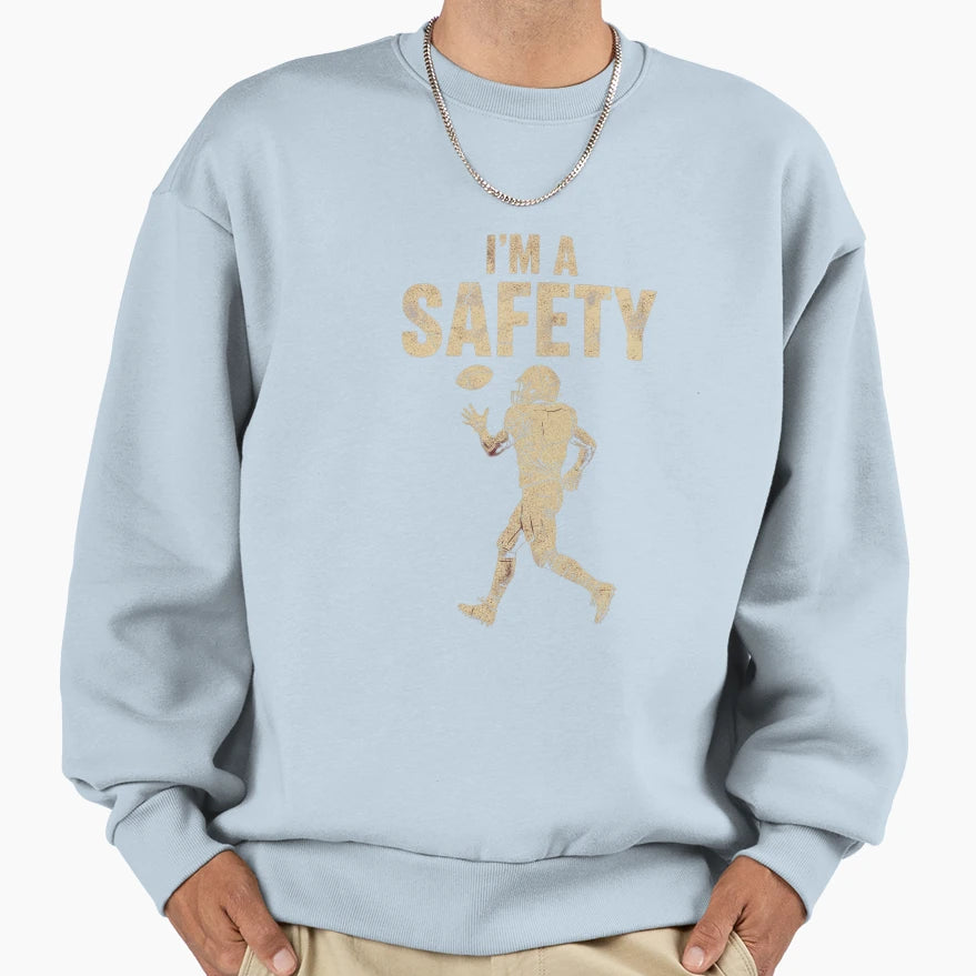 Im Safety Funny American Football Sweatshirt - Minimalist Print Unisex - T-Shirt, Sweatshirt, Hoodie