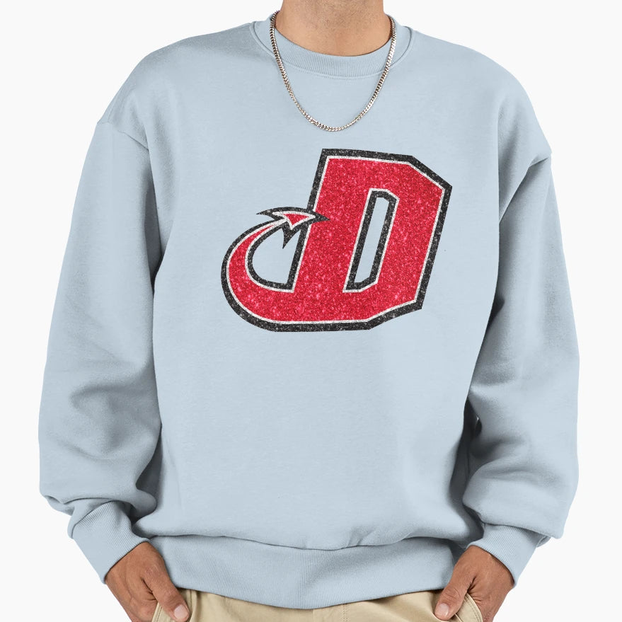 Glitter Dickinson Logo Sweatshirt - Unique Graphic for Adults - T-Shirt, Sweatshirt, Hoodie