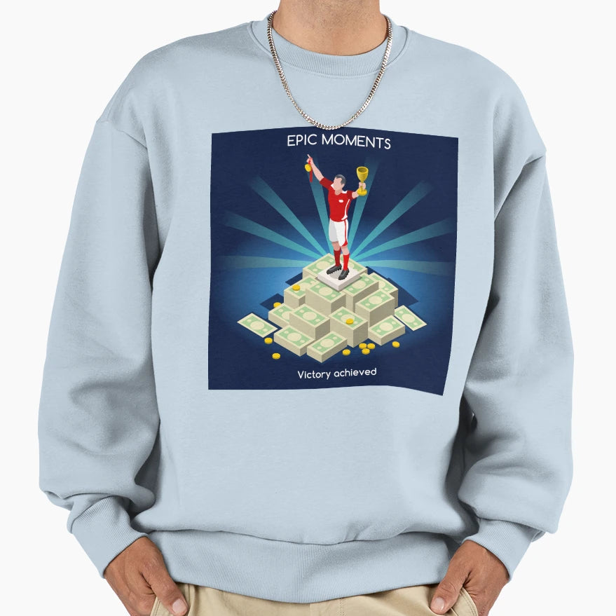 Football Champion Epic Moments Sweatshirt - Aesthetic Graphic for Adults - T-Shirt, Sweatshirt, Hoodie