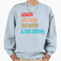Coach Myth Legend Distressed Sweatshirt - Custom Art Print for Adults - T-Shirt, Sweatshirt, Hoodie