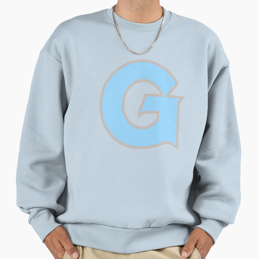 Georgetown Pastel Blue Logo Sweatshirt - Fun Novelty Design for Adults - T-Shirt, Sweatshirt, Hoodie