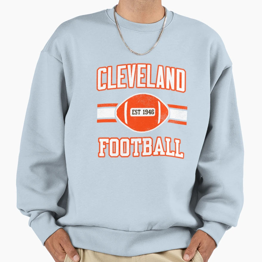 Cleveland Football Sweatshirt - Graphic Print for Adults - T-Shirt, Sweatshirt, Hoodie