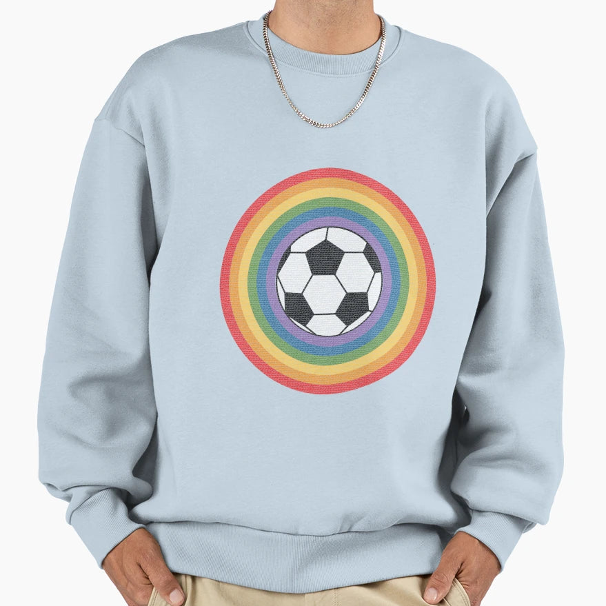 Rainbow Football Sweatshirt - Graphic Print Men Women - T-Shirt, Sweatshirt, Hoodie