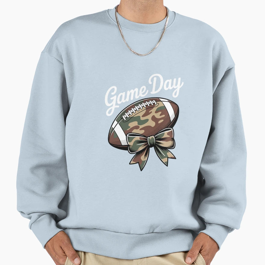 Camouflage Old Game Day Camo Football Sweatshirt - Streetwear Style Unisex - T-Shirt, Sweatshirt, Hoodie