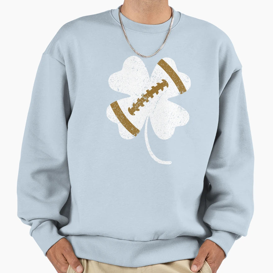 Football St Patricks Day Shamrock Teams T-Shirt - Unique Graphic Unisex - T-Shirt, Sweatshirt, Hoodie