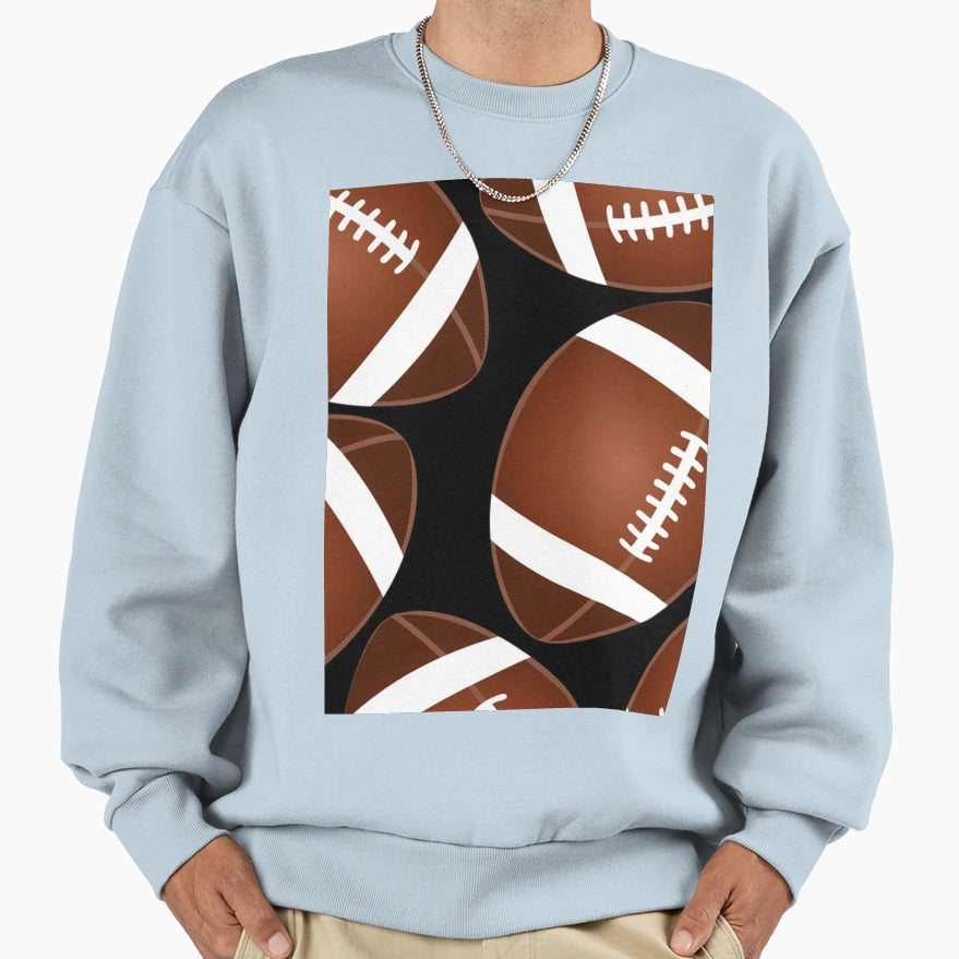Football Pigskin Sports Sweatshirt - Casual Everyday Wear Men Women - T-Shirt, Sweatshirt, Hoodie