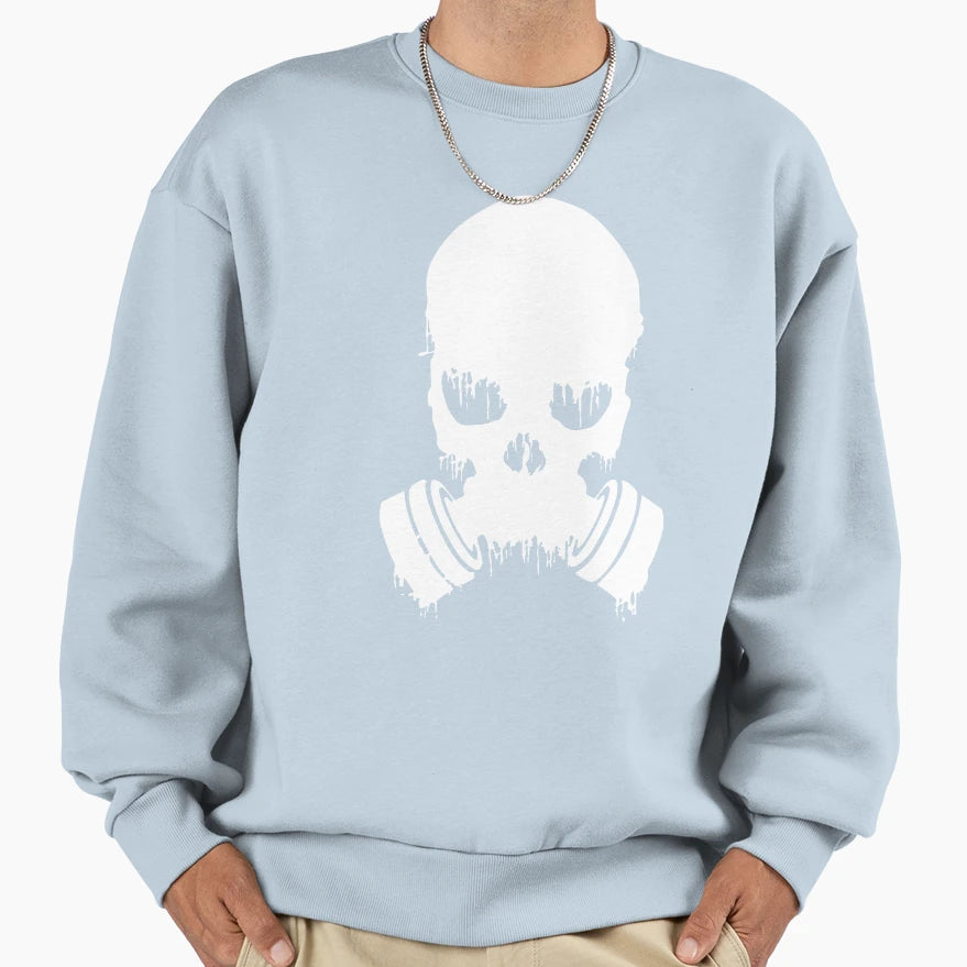 White Skull Sweatshirt - Trendy Graphic for Adults - T-Shirt, Sweatshirt, Hoodie