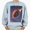 Flaming American Football From Space Sweatshirt - Graphic Print Men Women - T-Shirt, Sweatshirt, Hoodie