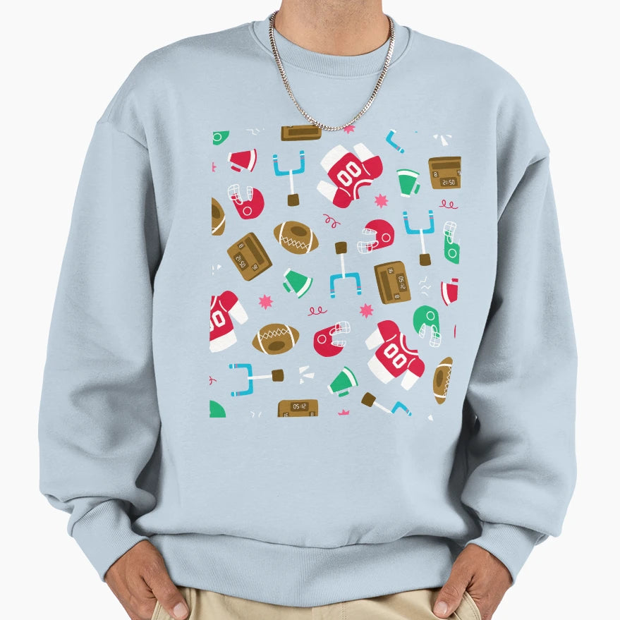 American Football Pattern 2 Sweatshirt - Casual Everyday Wear Unisex - T-Shirt, Sweatshirt, Hoodie