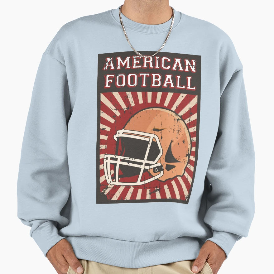 American Football Helmet Sweatshirt - Fun Novelty Design Unisex - T-Shirt, Sweatshirt, Hoodie