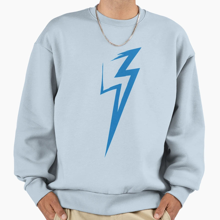 Minimalist Lightning Bolt Sweatshirt - Fun Novelty Design Men Women - T-Shirt, Sweatshirt, Hoodie
