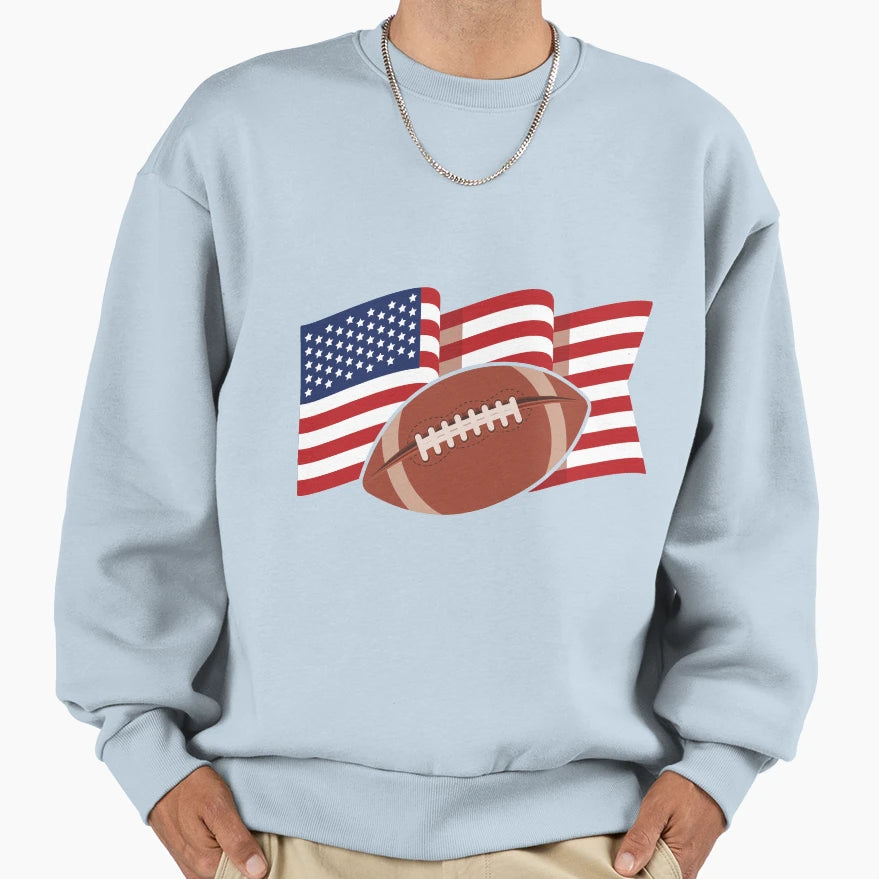 American Football Sweatshirt - Aesthetic Graphic Men Women - T-Shirt, Sweatshirt, Hoodie
