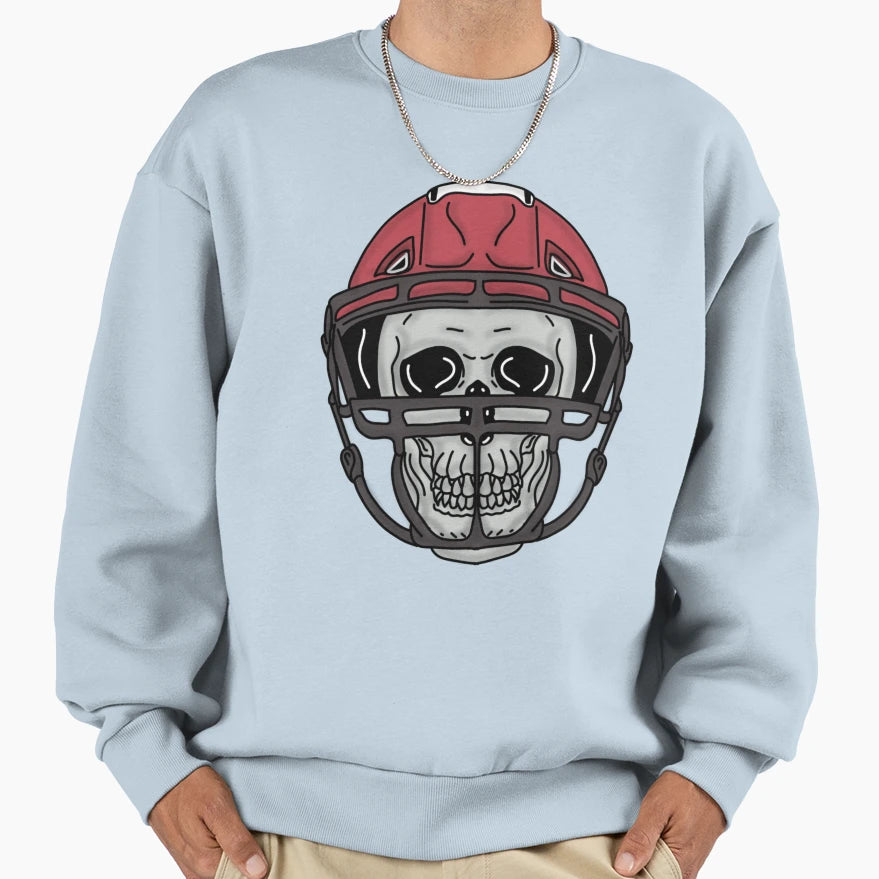 Football Skull Sweatshirt - Custom Art Print Unisex - T-Shirt, Sweatshirt, Hoodie