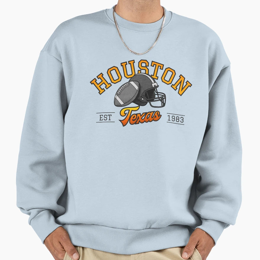 Houston Football Sweatshirt - Unique Graphic Unisex - T-Shirt, Sweatshirt, Hoodie