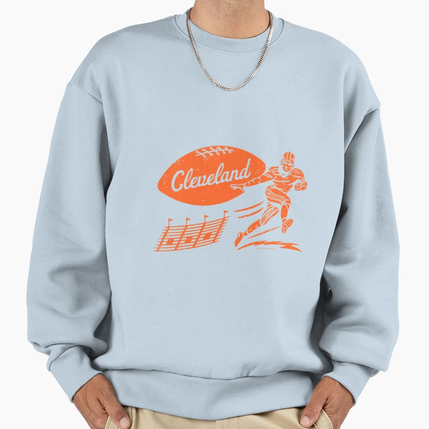 Football Cleveland Browns Orange Sweatshirt - Aesthetic Graphic for Adults - T-Shirt, Sweatshirt, Hoodie