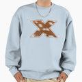 Deer Fur Texture Letter X Sweatshirt - Casual Everyday Wear for Adults - T-Shirt, Sweatshirt, Hoodie
