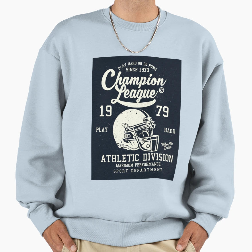 Champion League Play Hard Or Go Sweatshirt - Minimalist Print for Adults - T-Shirt, Sweatshirt, Hoodie
