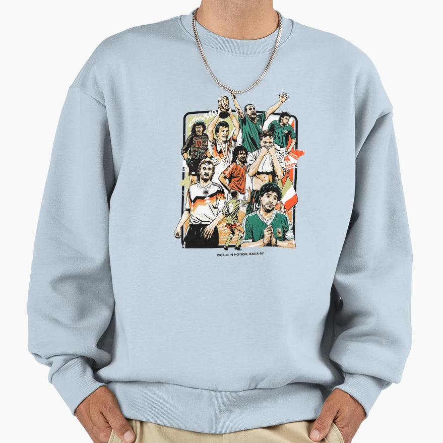 World Motion Italia 90 Sweatshirt - Aesthetic Graphic Unisex - T-Shirt, Sweatshirt, Hoodie
