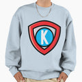 Letter K Superhero Emblem Sweatshirt - Aesthetic Graphic Unisex - T-Shirt, Sweatshirt, Hoodie