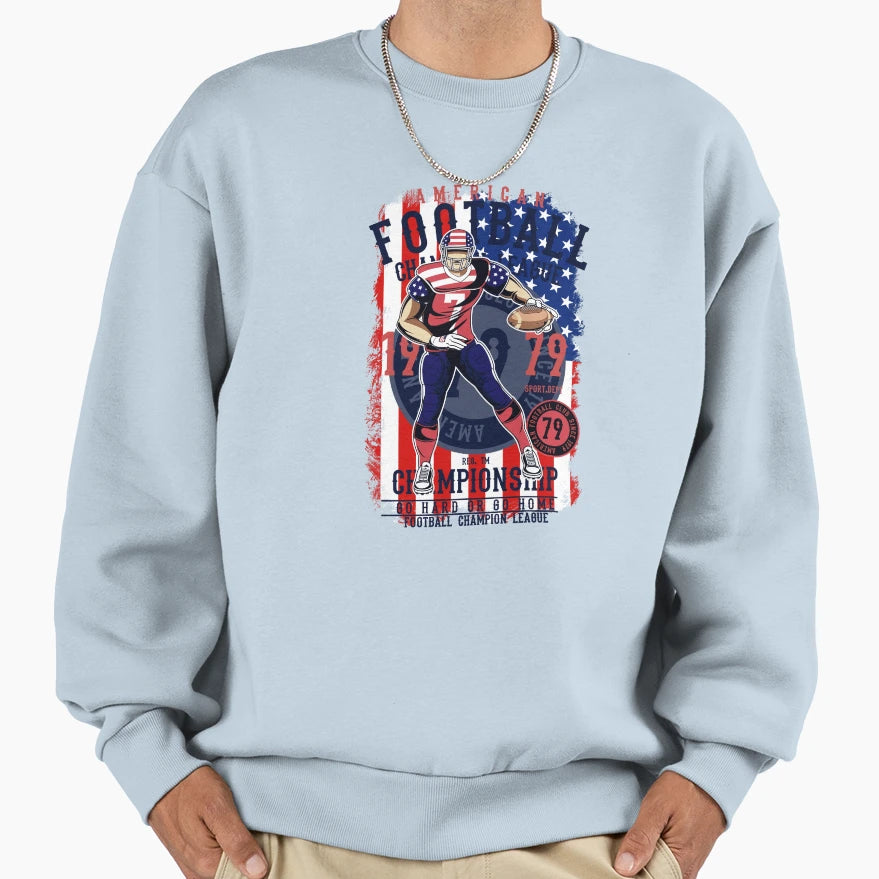 Championship Spirit American Sweatshirt - Custom Art Print for Adults - T-Shirt, Sweatshirt, Hoodie