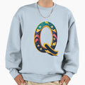 Letter Q Alphabet Character Sweatshirt - Graphic Print Unisex - T-Shirt, Sweatshirt, Hoodie