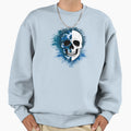 Skull Camouflage Berry Blue Sweatshirt - Fun Novelty Design for Adults - T-Shirt, Sweatshirt, Hoodie