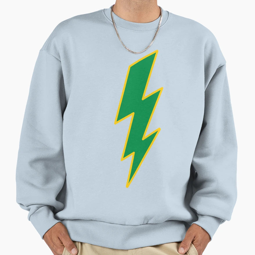 Green Lightning Sweatshirt - Novelty Apparel Unisex - T-Shirt, Sweatshirt, Hoodie
