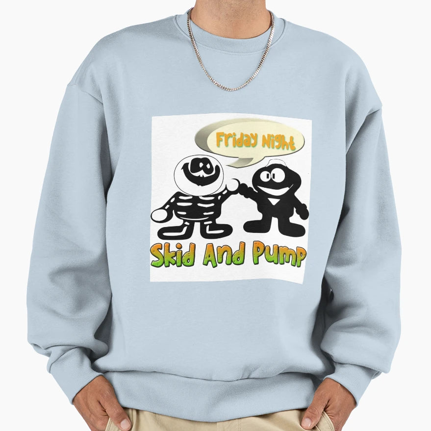 Skid And Pump Friday Night Sweatshirt - Minimalist Print for Adults - T-Shirt, Sweatshirt, Hoodie