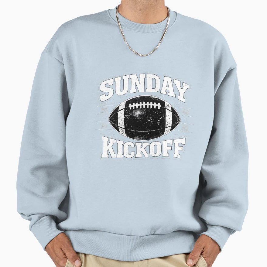 Sunday Kickoff Football Sweatshirt - Casual Everyday Wear Men Women - T-Shirt, Sweatshirt, Hoodie