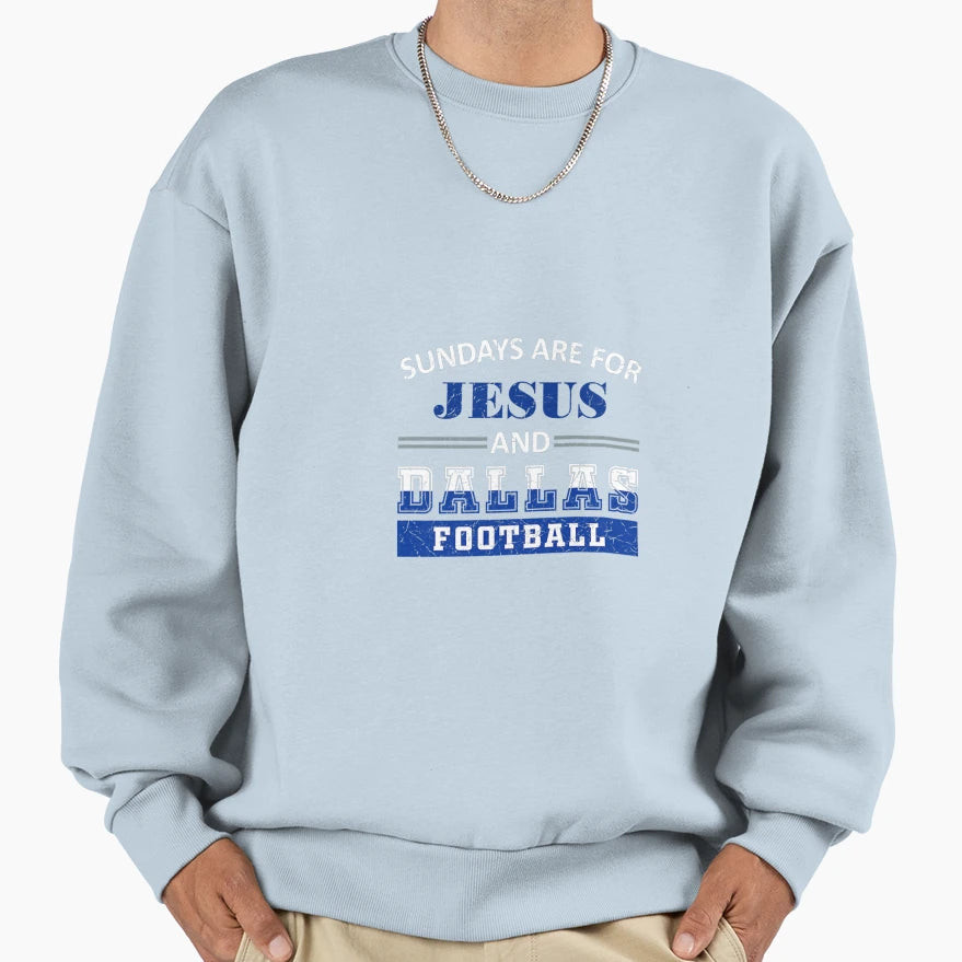 Sunday Jesus And Dallas Christian T-Shirt - Aesthetic Graphic for Adults - T-Shirt, Sweatshirt, Hoodie