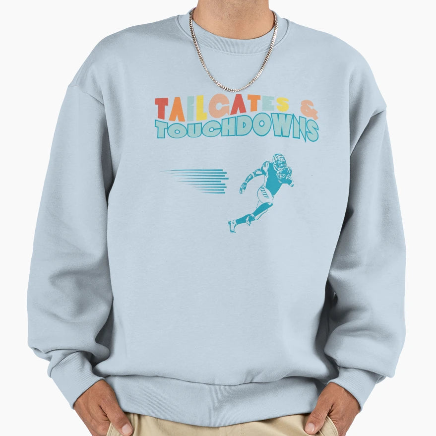 Tailgates Touchdowns Football Colors T-Shirt - Graphic Print for Adults - T-Shirt, Sweatshirt, Hoodie
