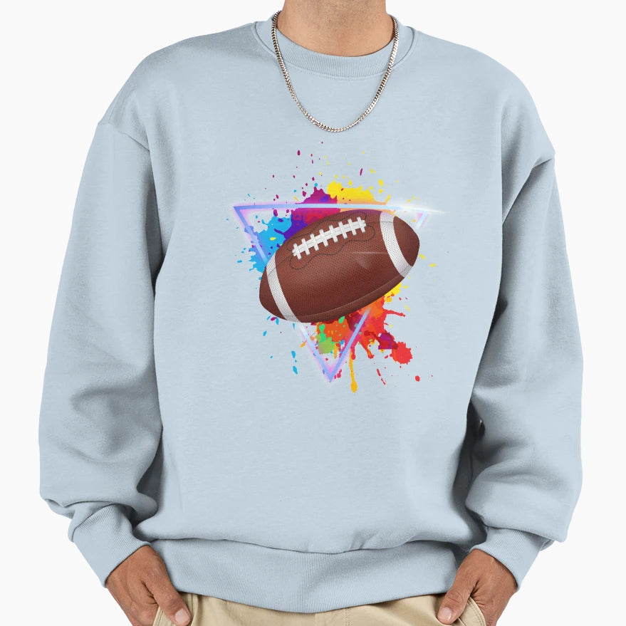 American Football Color Splash Sweatshirt - Unique Graphic Unisex - T-Shirt, Sweatshirt, Hoodie