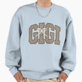 Gigi Leopard Pearl Bow Trendy Mom Sweatshirt - Fun Novelty Design Unisex - T-Shirt, Sweatshirt, Hoodie