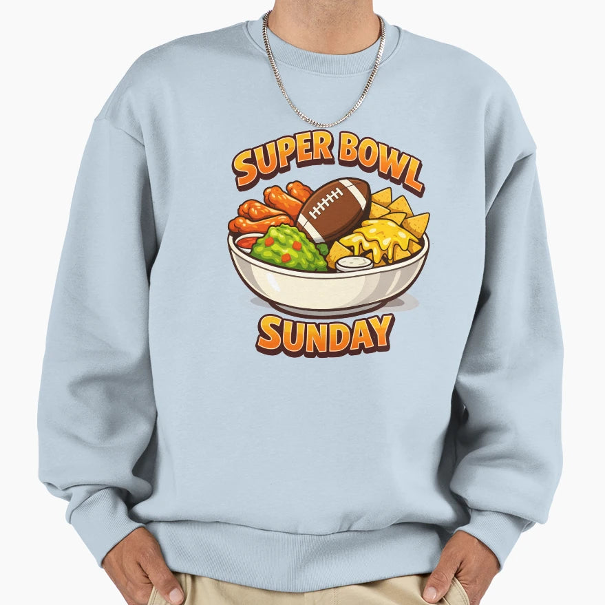Super Bowl Food Lover Funny Game Sweatshirt - Trendy Graphic for Adults - T-Shirt, Sweatshirt, Hoodie