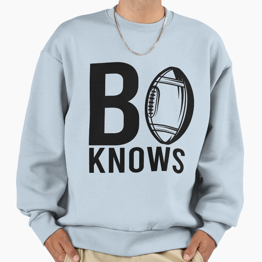 Bo Knows Ball Black Text Sweatshirt - Fun Novelty Design Unisex - T-Shirt, Sweatshirt, Hoodie