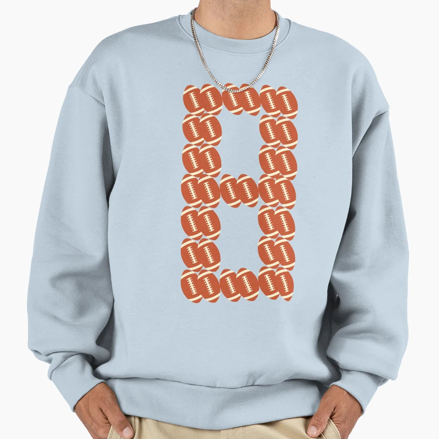 Player Number 8 Eight American Sweatshirt - Minimalist Print Men Women - T-Shirt, Sweatshirt, Hoodie