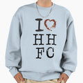 I Love Hawthorn Hawks Football Club Sweatshirt - Minimalist Print Unisex - T-Shirt, Sweatshirt, Hoodie