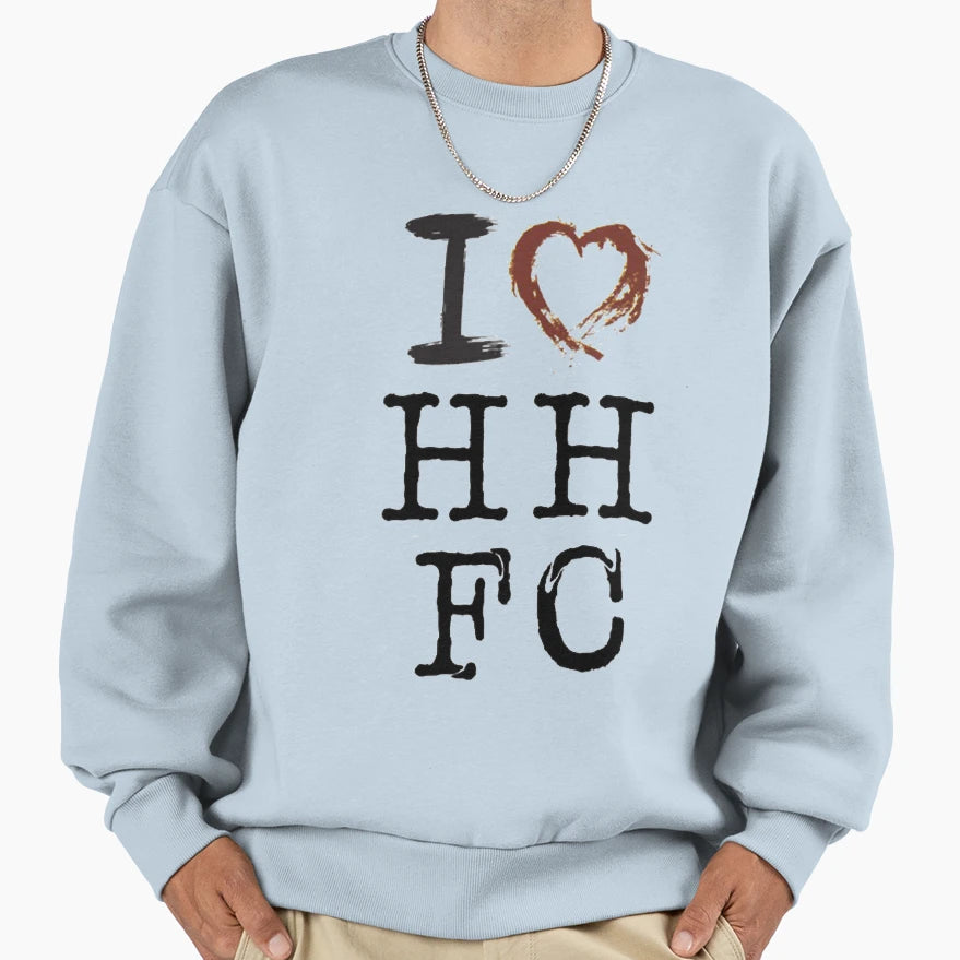 I Love Hawthorn Hawks Football Club Sweatshirt - Minimalist Print Unisex - T-Shirt, Sweatshirt, Hoodie