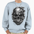 Dark Gothic Skull Illustration Sweatshirt - Minimalist Print Unisex - T-Shirt, Sweatshirt, Hoodie
