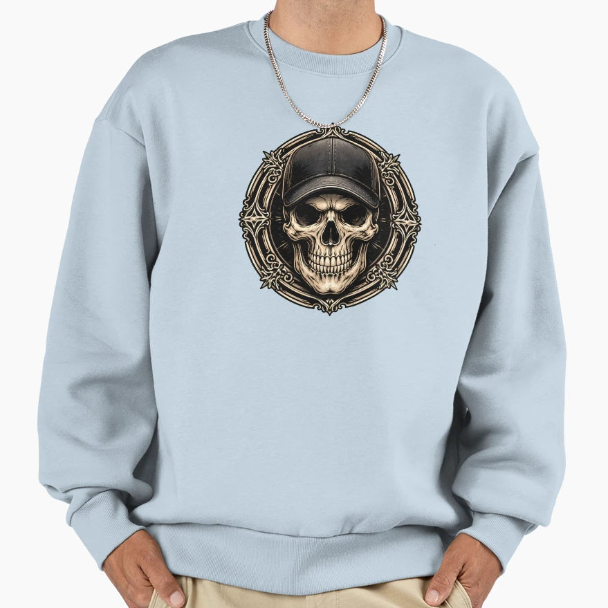 Eternal Ride Skull Endless Road Sweatshirt - Minimalist Print Unisex - T-Shirt, Sweatshirt, Hoodie