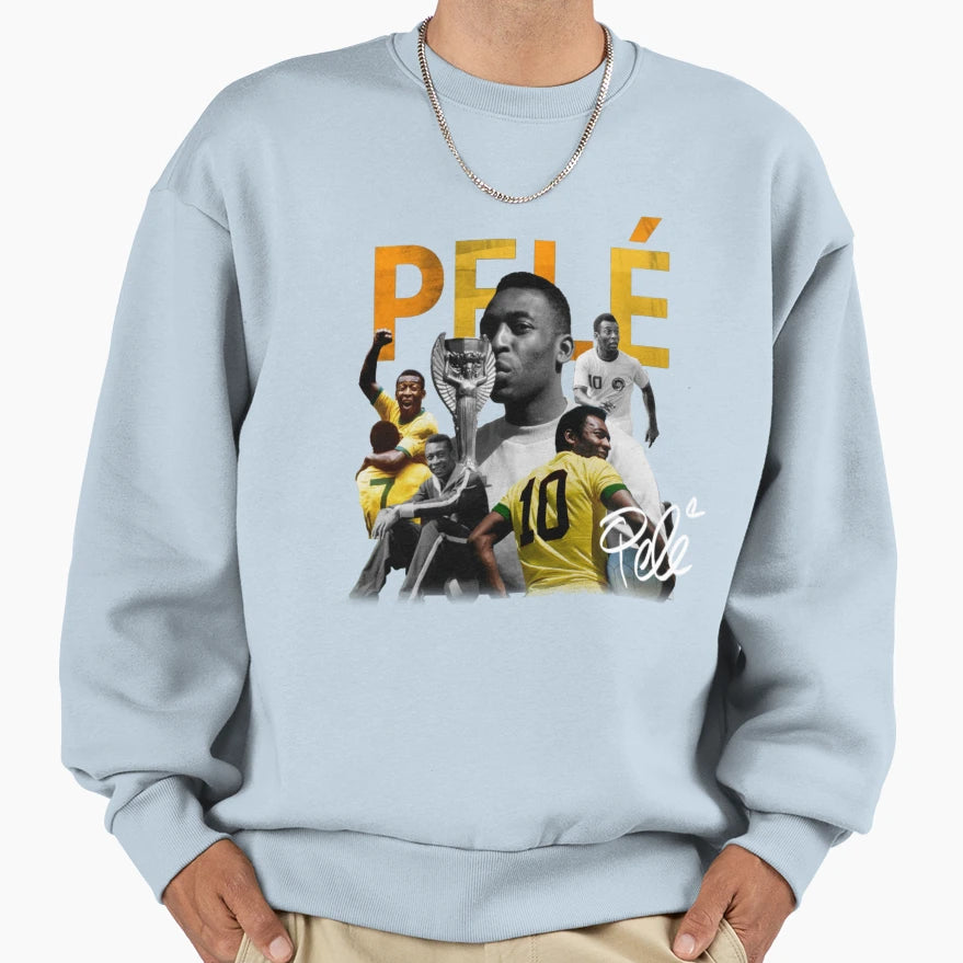 Pele Football Legend Sweatshirt - Trendy Graphic Unisex - T-Shirt, Sweatshirt, Hoodie
