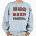 Red Blue Gold Bbq Beer Football Bar Sweatshirt - Graphic Print Men Women - T-Shirt, Sweatshirt, Hoodie