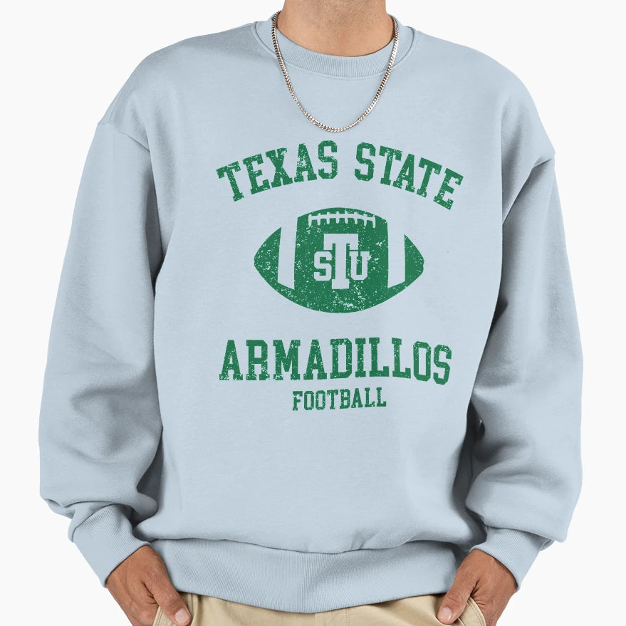 Texas State Armadillo Football Sweatshirt - Unique Graphic Men Women - T-Shirt, Sweatshirt, Hoodie