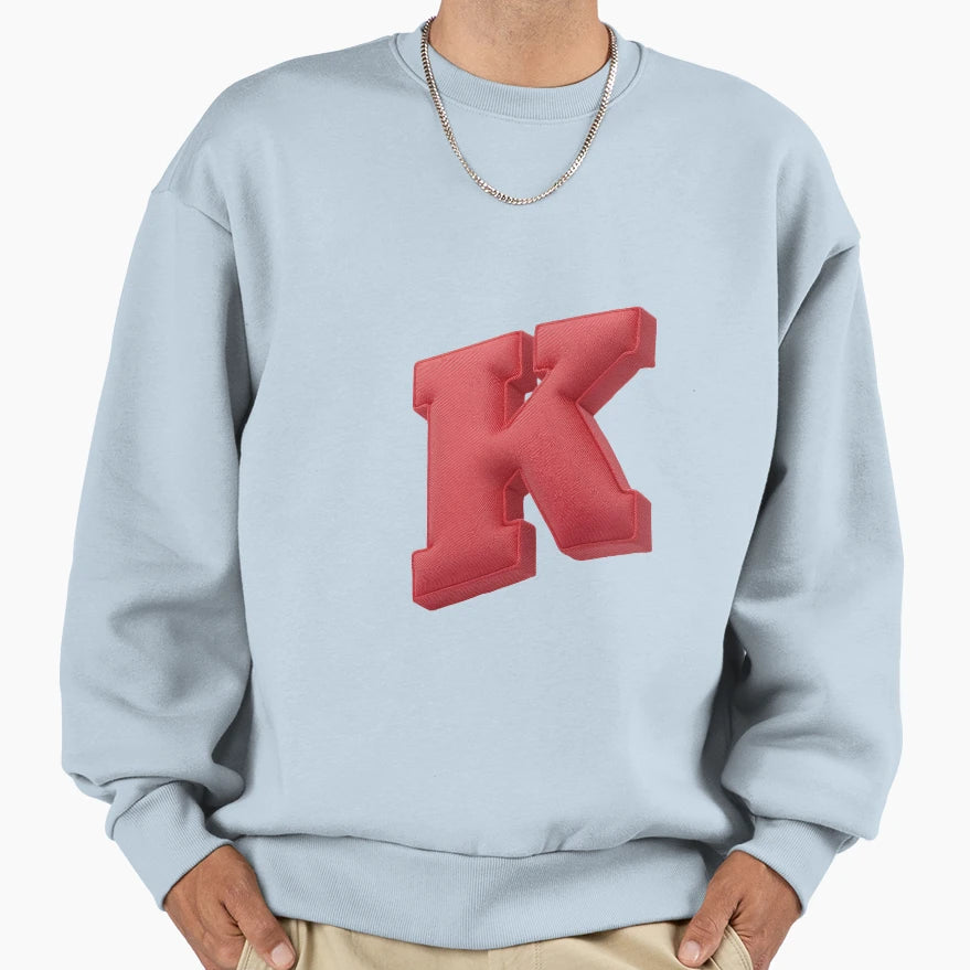 Floating Red Cushion Letter K 3D Sweatshirt - Casual Everyday Wear Unisex - T-Shirt, Sweatshirt, Hoodie
