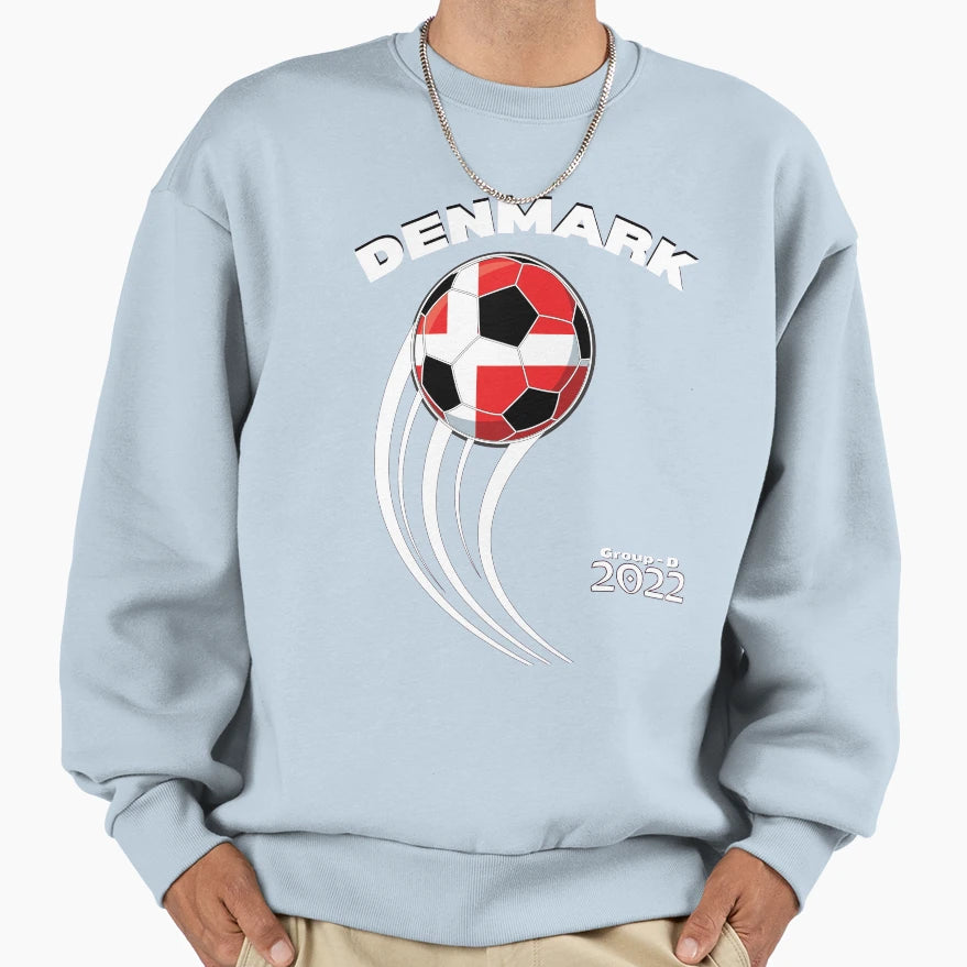 World Cup 2022 Team Denmark Sweatshirt - Aesthetic Graphic for Adults - T-Shirt, Sweatshirt, Hoodie