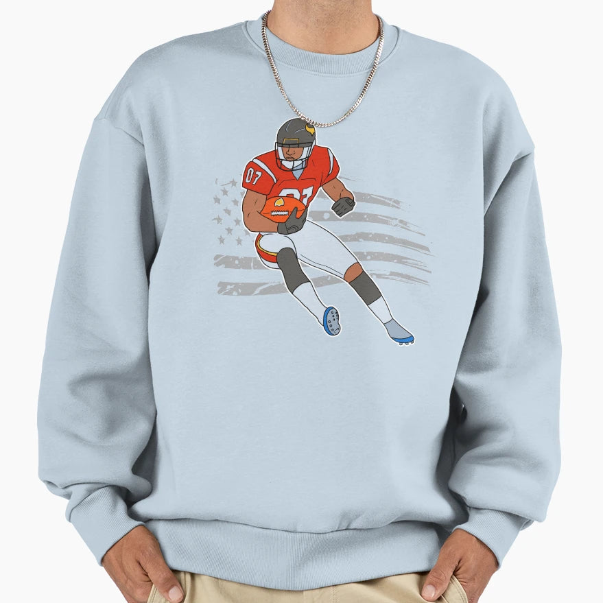 American Football Funny Sweatshirt - Fun Novelty Design for Adults - T-Shirt, Sweatshirt, Hoodie