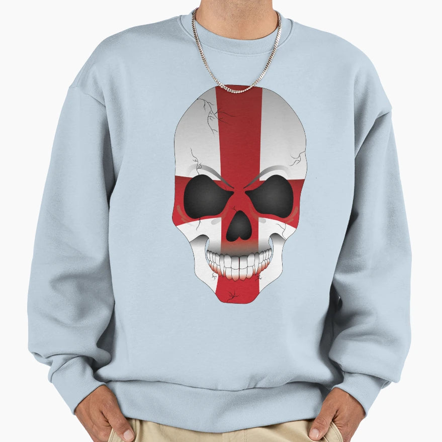 English Vampire Skull Flag Sweatshirt - Graphic Print Unisex - T-Shirt, Sweatshirt, Hoodie