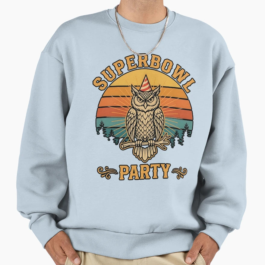 Superbowl Party Sweatshirt - Custom Art Print Men Women - T-Shirt, Sweatshirt, Hoodie