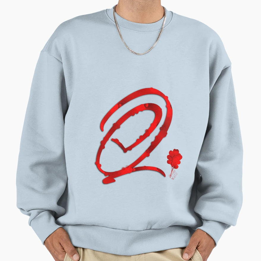 Special Valentines Day First Letter Sweatshirt - Trendy Graphic Unisex - T-Shirt, Sweatshirt, Hoodie